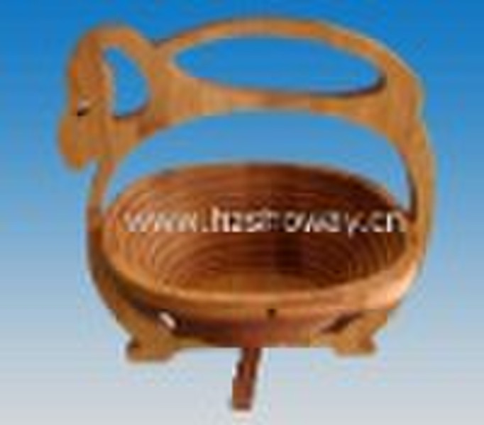 Bamboo Folding Basket (Goat Design) zum Halten fru