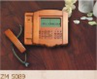 wooden caller id telephone