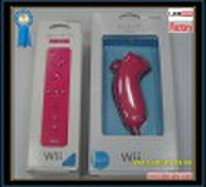 Pink Brand new remote controller+Nunchuk for Wii