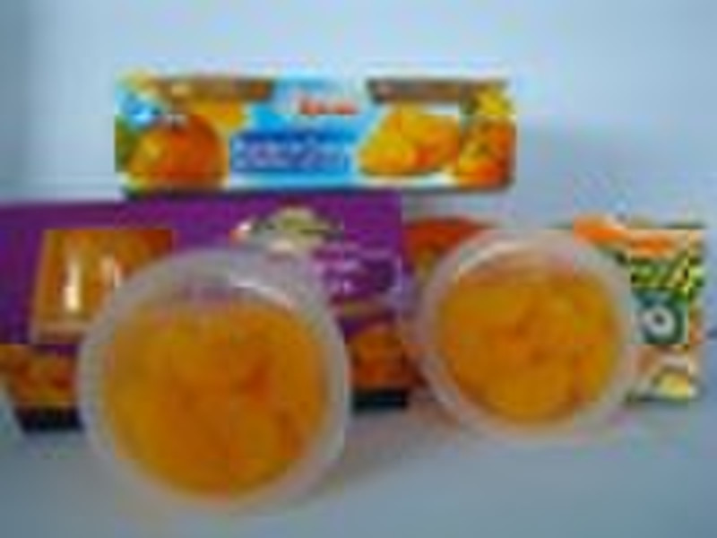 canned fruit-  mandarin orange in plastic cup