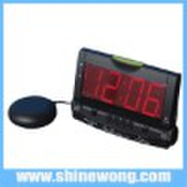Big LED Alarm Clock with Bed Shaker