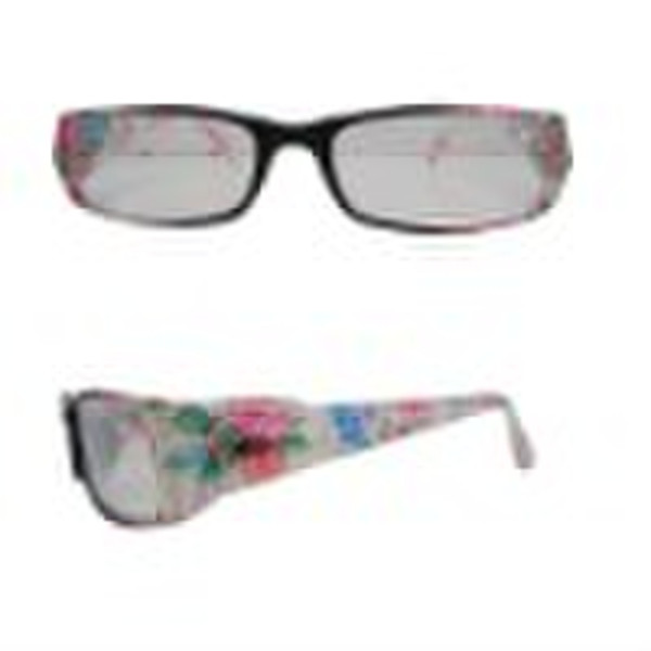 reading glasses with colorful flower pattern