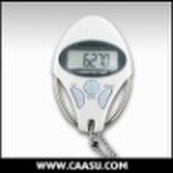 pendant pedometer with step, distance & calori