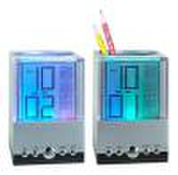 Penholder LCD   colour changing   Clock