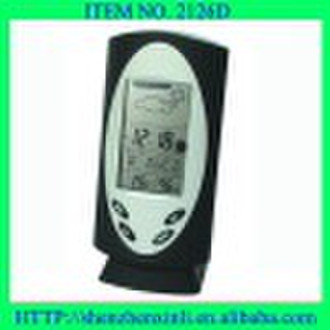 weather station clock with indoor temperature and