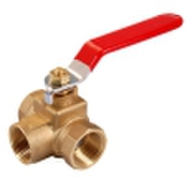 Three-Way Brass Ball Valve