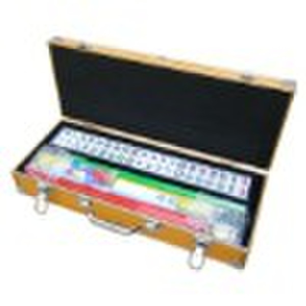 Mahjong with racks in aluminum attache case