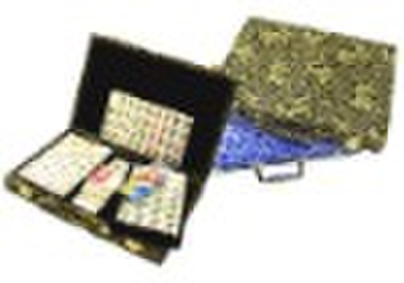 Mahjong in fabric coated attache case