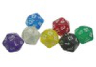 20sided transparent dice