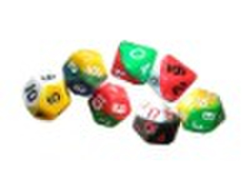 Polyhedra mix color dice