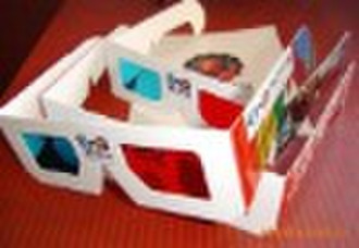 3D-Brille 3D-Brille Papier rot und blau eyegla