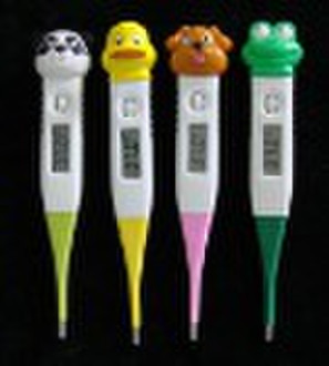 Digital Thermometer  with cartoon head(flexible ti