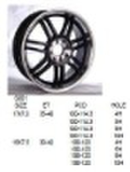 car black aluminum alloy wheel hub