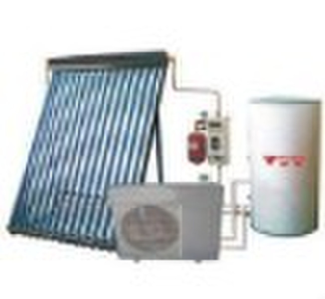 Air source heat pump with solar collector
