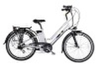 White electric bicycle