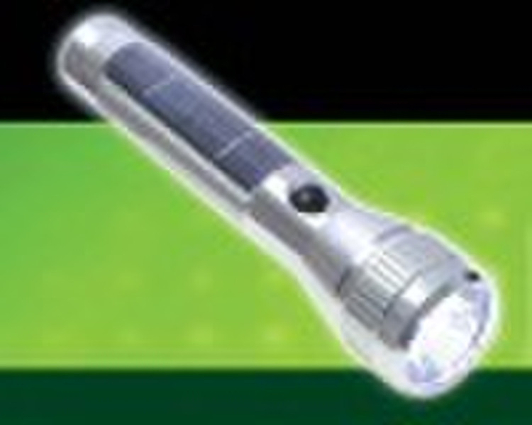 2212-F3  Aluminum LED solar flashlight (CE, ROHS)