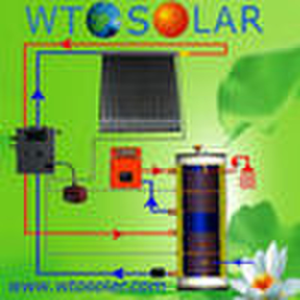 WTO-PPT solar water heater with two copper coil