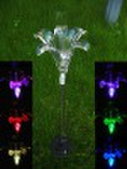 solar lily flower stick light