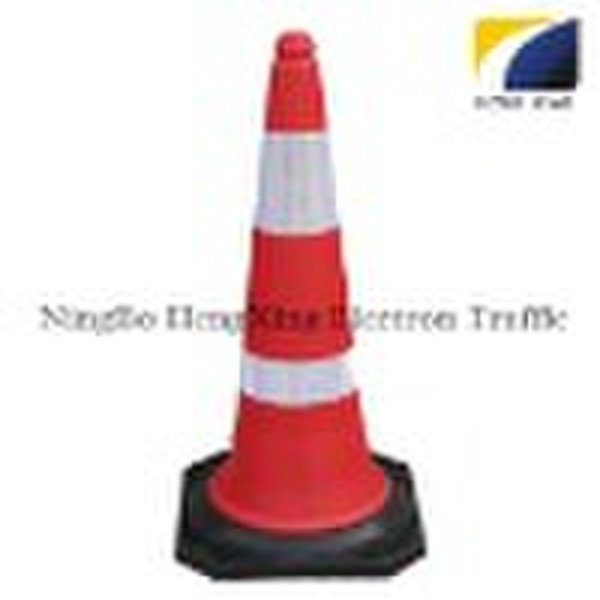 PE Road  cone(PE body & rubber base.Mixed with