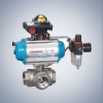 pneumatic 3 way ball valve