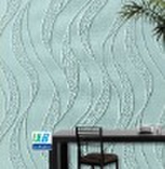 Natual Material glass fiber flocking wallpaper