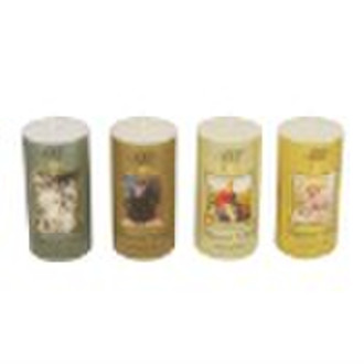 Classic Black PK 4 Pillar Candles