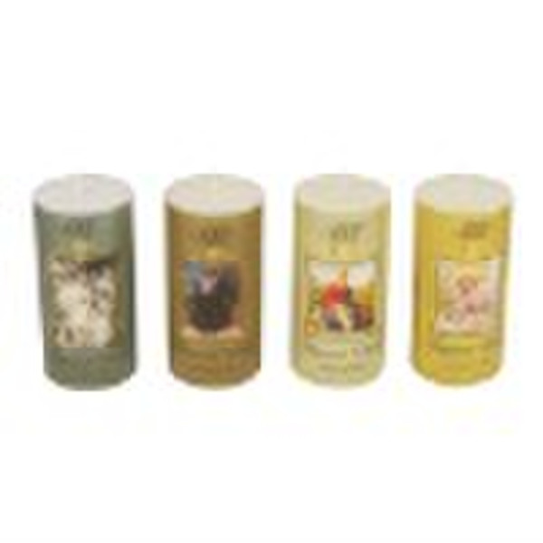 Classic Black PK 4 Pillar Candles