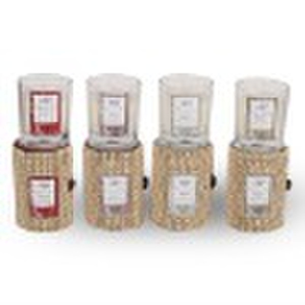 eco banboo glass jar candle