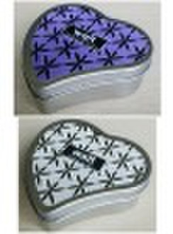 Big heart tin candle