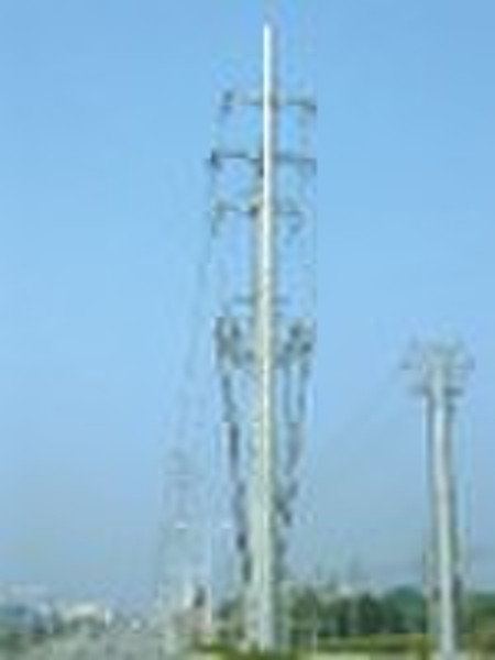 110KV double circuit terminal steel power pole