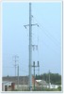 35KV  double circuit terminal steel power pole