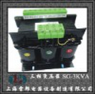 Horizontal three-phase transformer