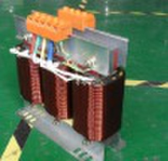 Horizontal three-phase transformer