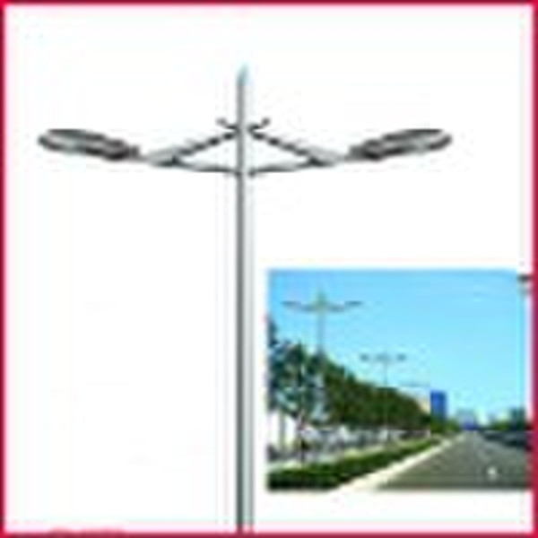 Dual-Arm road steel lamp poles