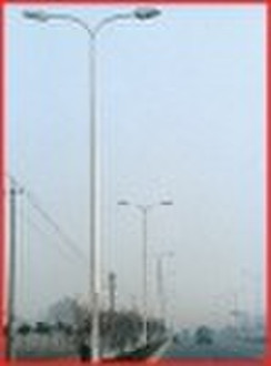 Dual arm round light pole