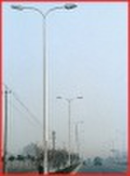Dual arm round light pole