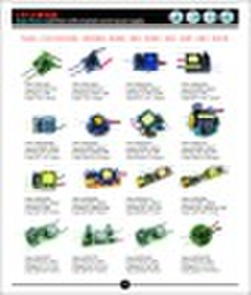 GU10,MR16,PAR led driver 1-120W