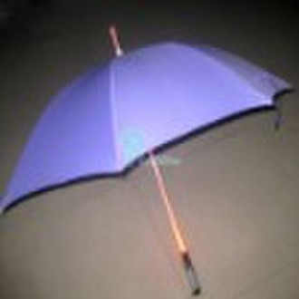 LED straight bone luminous umbrella