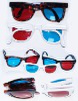 Plastic frames anaglyphic 3D glasses