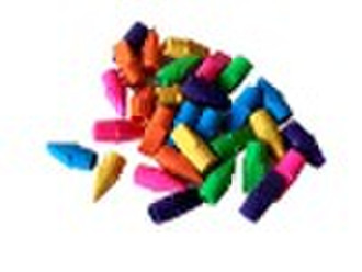 novelty cap erasers with different colors