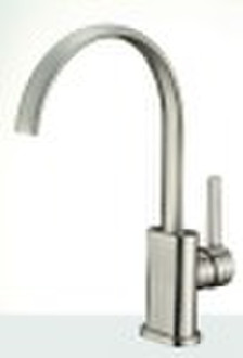 Brushed nickel kitchen faucet