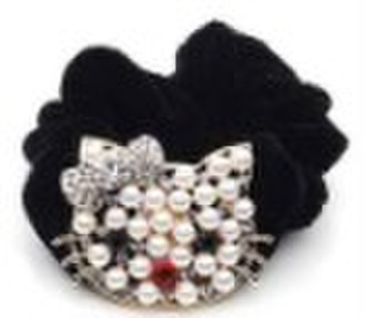 fashion elastic velvet hair accessory in cute cat