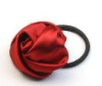 fashion red rose hair tie