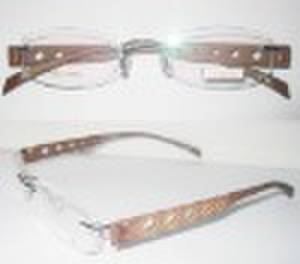 Tr90 and stainless steel metal rimless optical fra