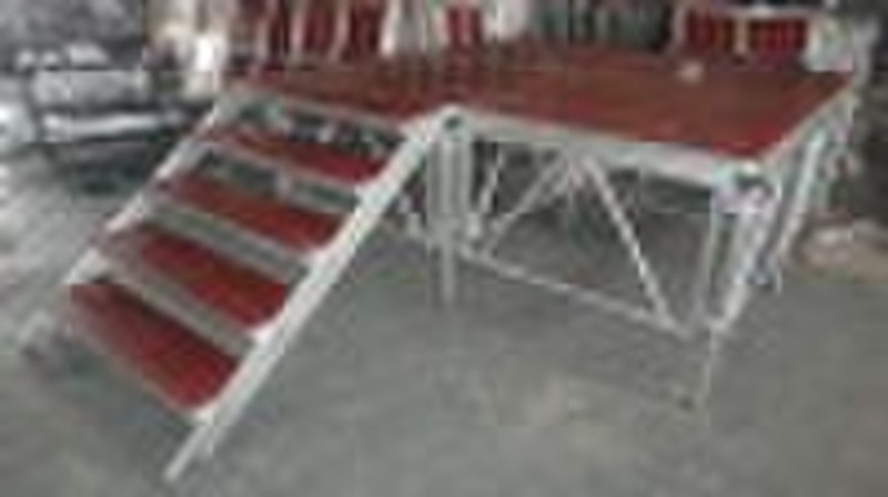 indoor & outdoor aluminum stages with tempered