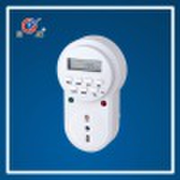 Weekly digitaler Timer / Zeitschaltuhr / Stecker in Timer / sw