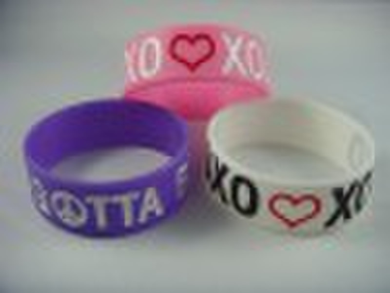debossed silicone wristband