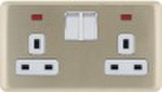 W80 Series --- Switched Double 13A Sockets With Ne