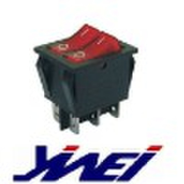 Rocker Switch DPDT большой ток YW1-507