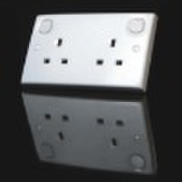 Double 13A Wall Switched Socket with Neon ALI-86-0